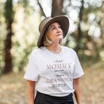 Personalisierte bunte Blumenstickerei T-Shirt mit Kindernamen Geburtstag Muttertag Geschenk für Oma