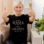 Personalisierte bunte Blumenstickerei T-Shirt mit Kindernamen Geburtstag Muttertag Geschenk für Oma