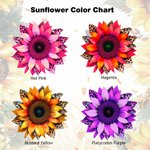 Gepersonaliseerd acryl zonnebloem luipaard auto opknoping ornament met 1-17 namen Verjaardag Moederdag cadeau voor moeder oma