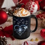 Personalisierte gesegnet zu sein genannt Nana Schmetterling Muster 11oz 15oz schwarzer Keramik-Becher mit Namen Muttertag Geschenk für sie