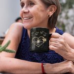 Personalisierte gesegnet zu sein genannt Nana Schmetterling Muster 11oz 15oz schwarzer Keramik-Becher mit Namen Muttertag Geschenk für sie