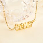 Personalized Hollow Font Outline Name Necklace Letter Pendant Jewellery Valentine's Day Birthday Gift for Her