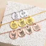 Personalisiertes Haustier Foto-Portrait Armband mit 1-5 Anhängern und Namen Geburtstags- und  Erinnerungsgeschenk für Tierliebhaber