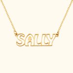 Personalized Hollow Font Outline Name Necklace Letter Pendant Jewellery Valentine's Day Birthday Gift for Her