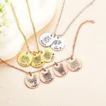 Personalisiertes Haustier Foto-Portrait Armband mit 1-5 Anhängern und Namen Geburtstags- und  Erinnerungsgeschenk für Tierliebhaber