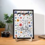 Personalized Holding Mom Hands Watercolor Floral Wooden Plaque with Stand Table Decoration Mother's Day Birthday Gift for Mommy Grandma