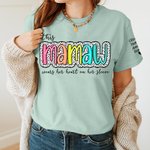 Gepersonaliseerd Fashion Dalmatiër Stippen T-shirt Sweatshirt met Kleurrijke Titel en Kindernaam Moederdag Verjaardagscadeau voor Oma Mam Tante