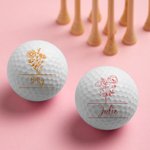 Gepersonaliseerde Geboortebloem Golfbal met Naam Verjaardagscadeau voor Golf Sportliefhebber