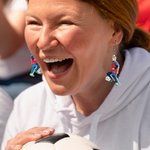 Personalized Double Sided Cutout Photo Acrylic Dangle Earrings Handmade Sport Game Day Accessory Birthday Gift for Women Girls