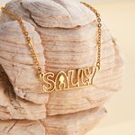 Personalized Hollow Font Outline Name Necklace Letter Pendant Jewellery Valentine's Day Birthday Gift for Her