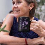 Tazza personalizzata We Love You Butterfly in ceramica da 11 oz 15 oz nera con nome Regalo per la festa della mamma per lei