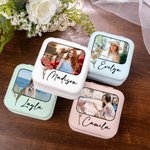 Personalized Portable Photo Birth Flower Jewellery Box with Name Birthday Wedding Bachelorette Bridesmaid Party Gift for Her