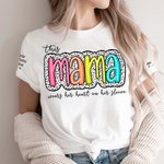 Gepersonaliseerd Fashion Dalmatiër Stippen T-shirt Sweatshirt met Kleurrijke Titel en Kindernaam Moederdag Verjaardagscadeau voor Oma Mam Tante