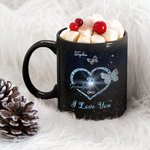 Tazza personalizzata We Love You Butterfly in ceramica da 11 oz 15 oz nera con nome Regalo per la festa della mamma per lei