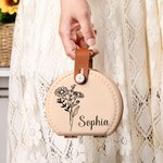 Personalisiertes Nähset mit Geburtsblume und Namen Tragbares Kompaktes Nähzubehör in Schöner Aufbewahrungsbox Geschenk für DIY Handwerk-Liebhaber