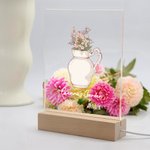 Henkilökohtainen Syntymä Kukka Akryyli Yövalo Plaque 1-12 Nimet Housewarming Äitienpäivä lahja Äiti Isoäiti