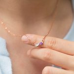 Personalisierte rechteckige 1-8 Birthstones Minimalist Familie Halskette Mutter Geburtstag Geschenk für Frauen