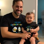 Oursons de biberons personnalisés Notre première fête des pères T-shirt 100 % coton Ensemble onesie pour bébé avec nom Nouveau cadeau de fête des pères pour papa bébé