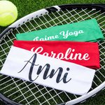 Bandeau de Tête Personnalisé avec Texte Cadeau d'Anniversaire pour Famille Amis Amateur de Sport