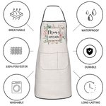 Personalisierte Aquarell Blume Schürze mit Namen und Tasche Muttertag für Mama Oma