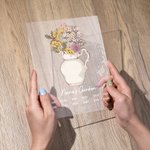 Henkilökohtainen Syntymä Kukka Akryyli Yövalo Plaque 1-12 Nimet Housewarming Äitienpäivä lahja Äiti Isoäiti