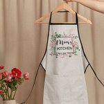 Personalisierte Aquarell Blume Schürze mit Namen und Tasche Muttertag für Mama Oma