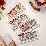 Personalized Wooden Birth Flower Money Holder Box with Name Text Cash Envelope Birthday Mother's day Gift for Mother Teens