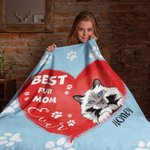 Personlig Best Cat Dog Dad Mom Mjuk filt med 1-3 namn Födelsedagspresent för djurälskare