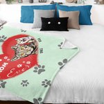 Personlig Best Cat Dog Dad Mom Mjuk filt med 1-3 namn Födelsedagspresent för djurälskare