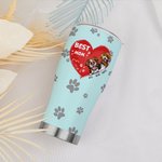 Personalisierte beste Katze Hund Papa Mama 30oz Becher Pet Lover mit 1-3 Namen Geburtstag Geschenk für Tierliebhaber