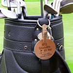 Personalisierte PU Leder Golftasche Tag Tee-Halter mit Text und Name Geburtstag Vatertag Geschenk für Papa Opa