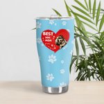 Personalisierte beste Katze Hund Papa Mama 30oz Becher Pet Lover mit 1-3 Namen Geburtstag Geschenk für Tierliebhaber