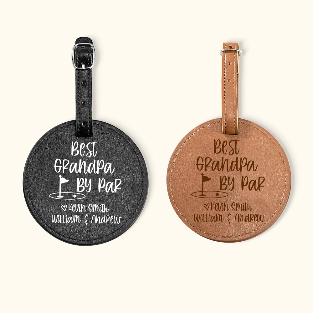 Porte-Tees de Golf en Cuir PU Étiquette Personnalisée avec Texte et Nom Accessoire de Sac Cadeau Anniversaire Fête pour Papa Grand-Père
