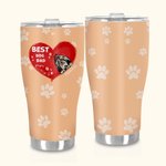 Personalisierte beste Katze Hund Papa Mama 30oz Becher Pet Lover mit 1-3 Namen Geburtstag Geschenk für Tierliebhaber
