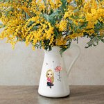 Personalized Vintage Floral Cute Women Girl Ceramic Vase with Name Birthday Mother's Day Gift for Her