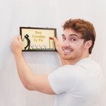 Personalised Best Grandpa by Par Wooden Golf Sign with Name Wall Decor Father's Day Birthday Gift for Men