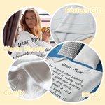 Personalized I Hugged This Blanket Handwriting Love Letter Soft Blanket with Name Mother's Day Father's Day Gift for Family