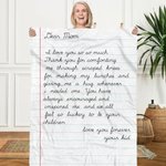 Personalized I Love You So So Much Handwriting Love Letter Soft Blanket with Name Mother's Day Father's Day Gift for Family