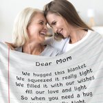 Personalized I Hugged This Blanket Handwriting Love Letter Soft Blanket with Name Mother's Day Father's Day Gift for Family