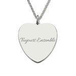 Collier Cœur Personnalisé avec Photo et Gravure Bijou en Acier Inoxydable Cadeau Anniversaire Fête Souvenir pour Femme