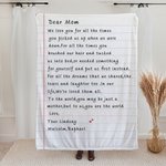 Personalized We Love You for All the Times Handwriting Love Letter Soft Blanket with Name Mother's Day Father's Day Gift for Family