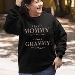 Personalised Colorful Floral Embroidery Sweatshirt with Kid Names Birthday Mother's Day Gift for Grandma