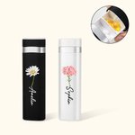 Pilulier de 7 Jours Personnalisé avec Fleur de Naissance Porte-Pilule en PC de Qualité Alimentaire Cadeau Voyage Santé pour Famille Ami