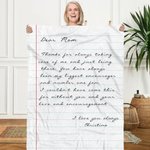 Personalisierte Danke für immer Pflege von uns Liebe Brief weiche Decke mit Namen Muttertag Vatertag Geschenk für Familie