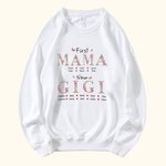 Personalised Colorful Floral Embroidery Sweatshirt with Kid Names Birthday Mother's Day Gift for Grandma