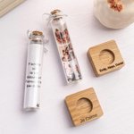 Bouteille de Message Personnalisé avec Photo et Texte Bouteille de Liège en Verre Décoration de Bureau de Maison Cadeau Anniversaire pour Ami Famille