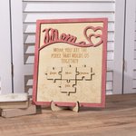 Personalisierte hölzerne Mom Puzzle Zeichen mit 1-6 Namen graviert Schreibtisch Dekoration Muttertag Geschenk für sie