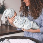 Personalised Floral Cute Elephant 100% Cotton Swaddle Set Sleep Sack and Hat with Name Mother's Day Birthday Baby Shower Gift for Baby