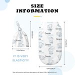 Personalised Floral Cute Elephant 100% Cotton Swaddle Set Sleep Sack and Hat with Name Mother's Day Birthday Baby Shower Gift for Baby