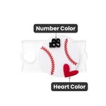 Personalisierte Acryl Baseball Softball 3D Topper mit Nummer für Stanley Tumbler Zubehör Geburtstag Geschenk für Familie Freund